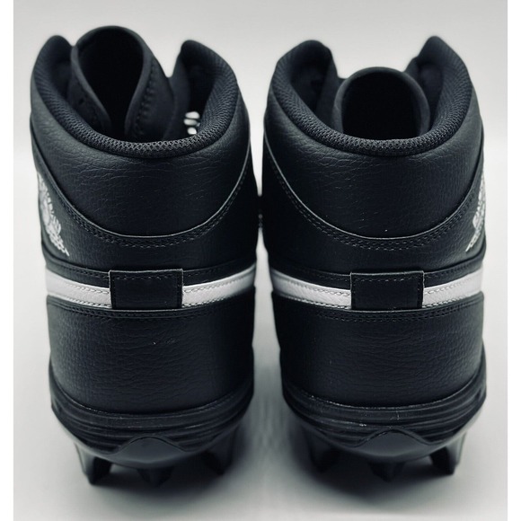 NEW Nike Jordan 1 Mid TD Football Cleats Black White FJ6805-001 Mens Size Multi - Picture 4 of 6